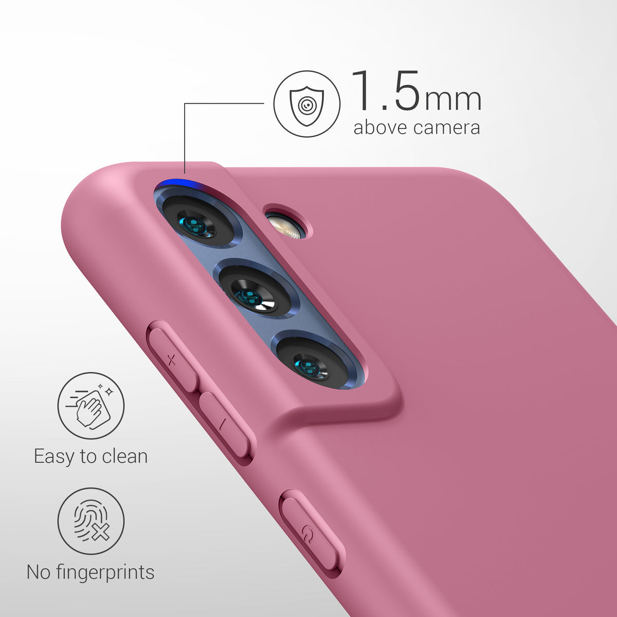 kwmobile Handyhülle für Samsung Galaxy S21 FE Hülle - Schutzhülle Cover - Kabelloses Laden