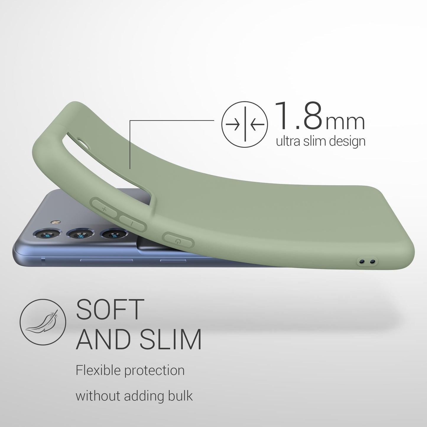 kwmobile Handyhülle für Samsung Galaxy S21 FE Hülle - Schutzhülle Cover - Kabelloses Laden