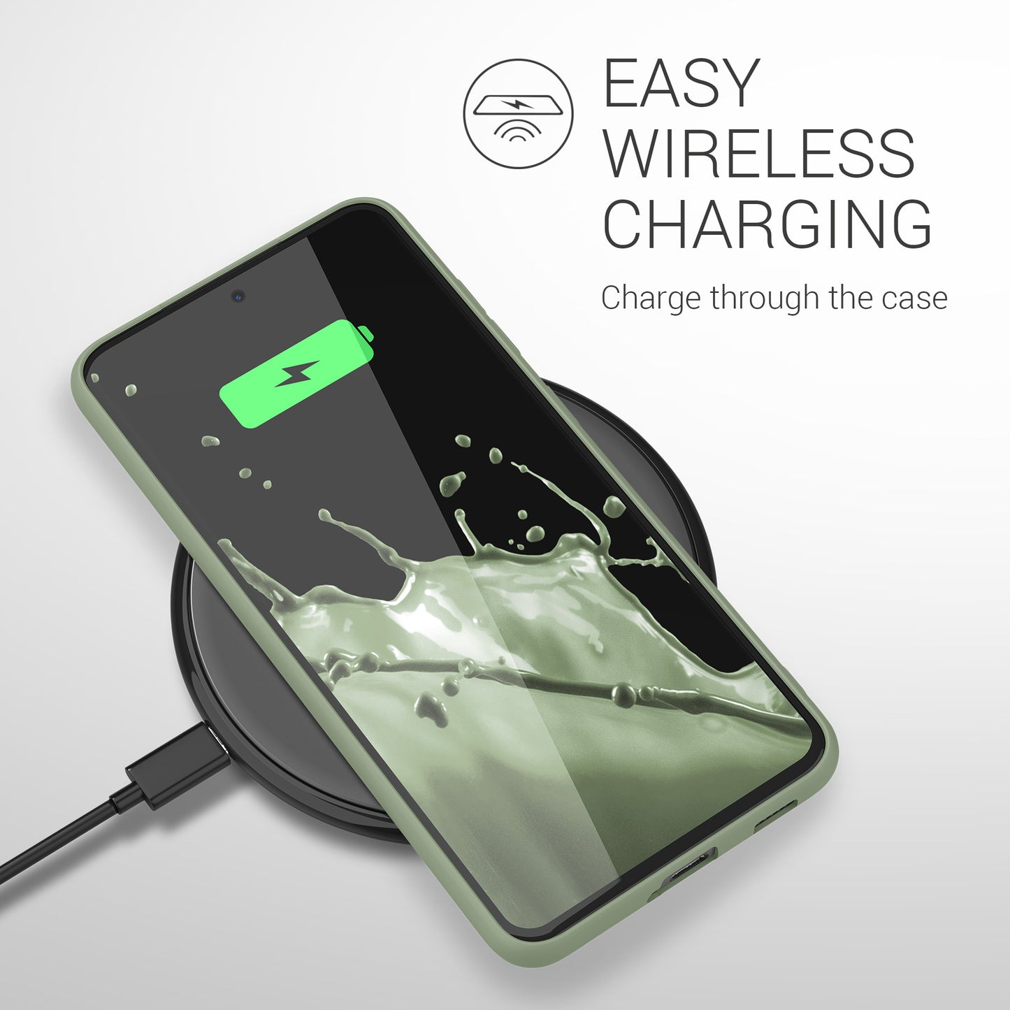 kwmobile Handyhülle für Samsung Galaxy S21 FE Hülle - Schutzhülle Cover - Kabelloses Laden