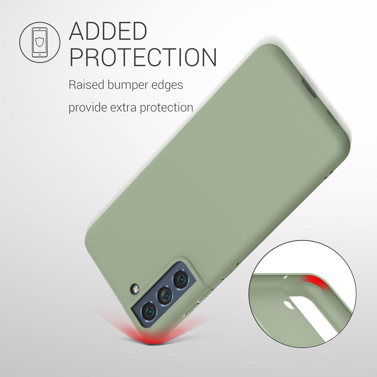 kwmobile Handyhülle für Samsung Galaxy S21 FE Hülle - Schutzhülle Cover - Kabelloses Laden