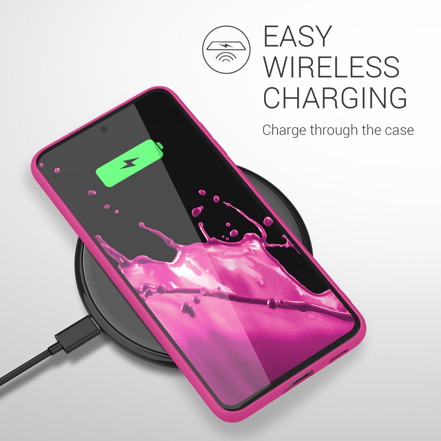 kwmobile Handyhülle für Samsung Galaxy S21 FE Hülle - Schutzhülle Cover - Kabelloses Laden