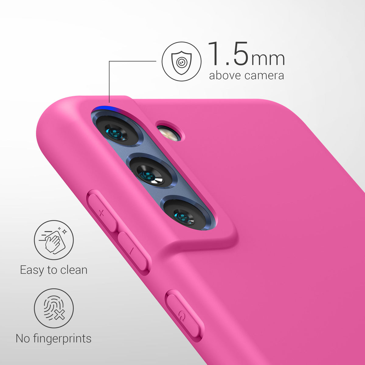 kwmobile Handyhülle für Samsung Galaxy S21 FE Hülle - Schutzhülle Cover - Kabelloses Laden