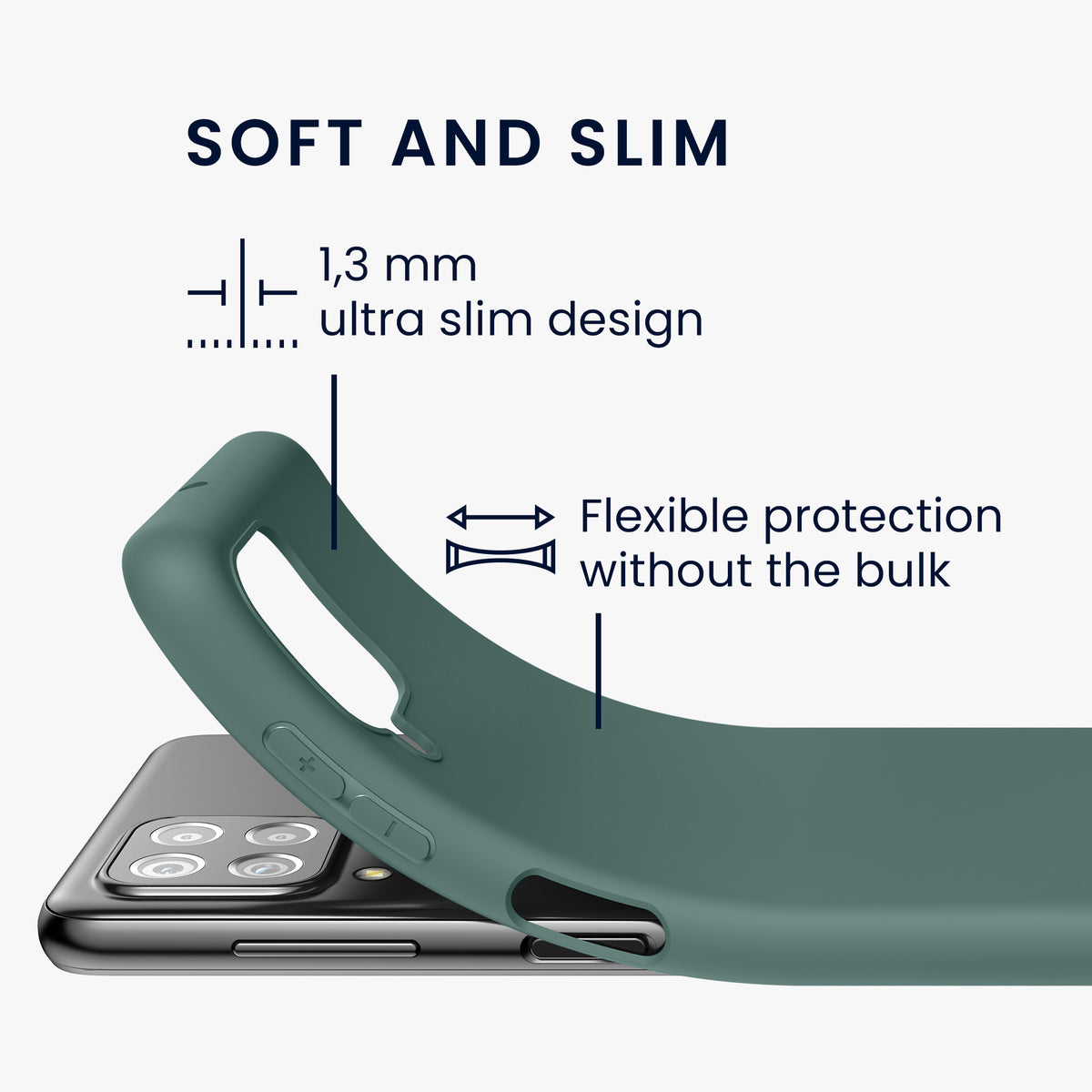 kwmobile Handyhülle für Samsung Galaxy A22 4G - Kabelloses Laden - Schutzhülle Cover