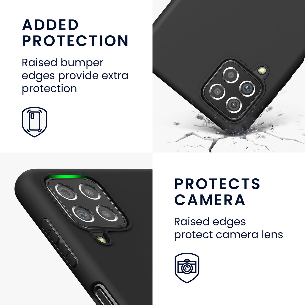 kwmobile Handyhülle für Samsung Galaxy A22 4G - Kabelloses Laden - Schutzhülle Cover