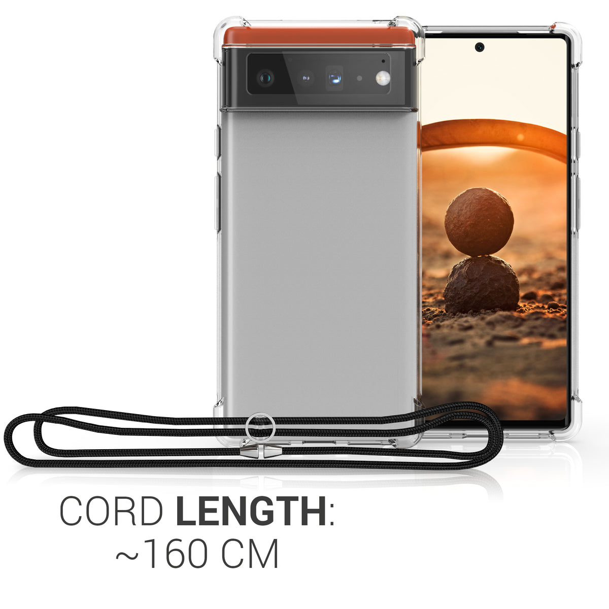 Google Pixel 6 Silikon Handykette Transparent