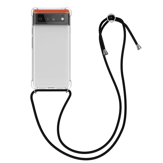kwmobile Necklace Case kompatibel mit Google Pixel 6 Hülle - Silikon Cover mit Handykette - Band Handyhülle