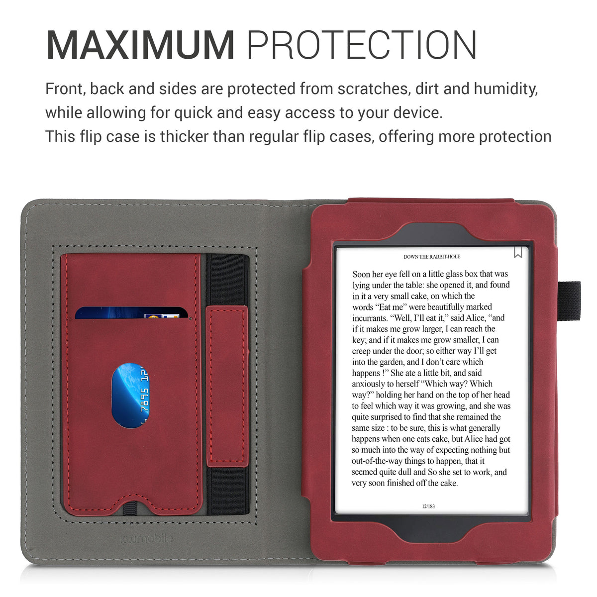 Flip Case für Amazon Kindle Paperwhite mit Handschlaufe Kunstleder