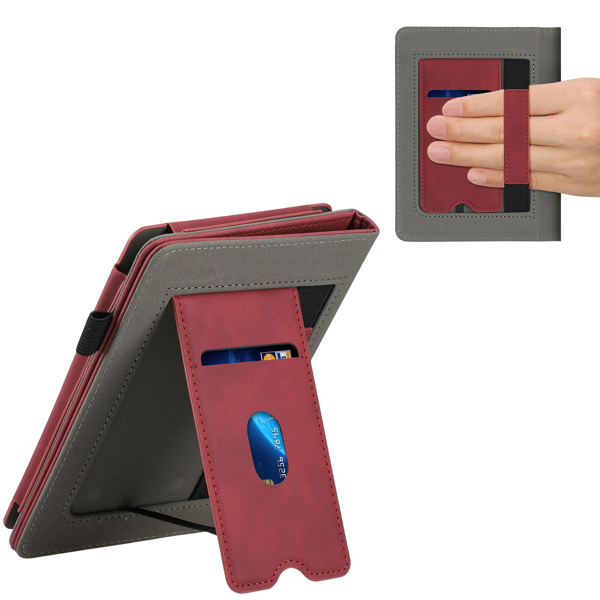 Flip Case für Amazon Kindle Paperwhite mit Handschlaufe Kunstleder