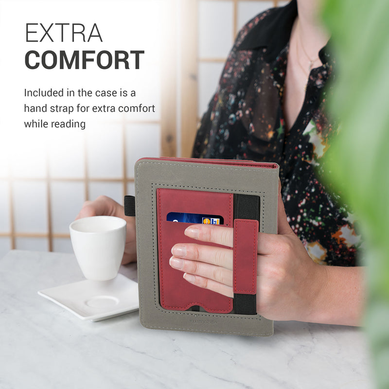Flip Case für Amazon Kindle Paperwhite mit Handschlaufe Kunstleder