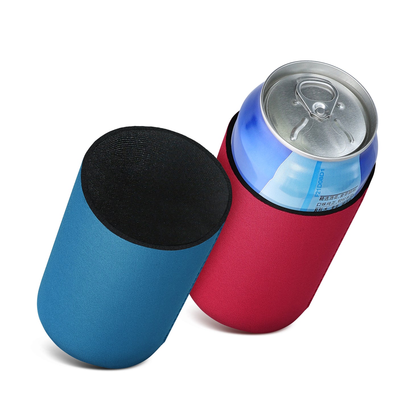kwmobile 2x 500ml Can Dosenkühler - für Bierdosen und andere Getränkedosen - - Rot Blau Rot  [dsg04]
