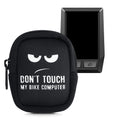 kwmobile Tasche kompatibel mit Bosch Kiox / Kiox 300 - Bike GPS Hülle Don't touch my bike computer Weiß Schwarz Weiß  [dsg01]