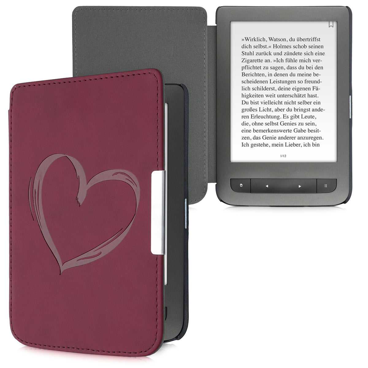 eReader Hülle für Pocketbook Touch Lux 3/Basic Lux/Basic Touch 2 mit Auto-Sleep