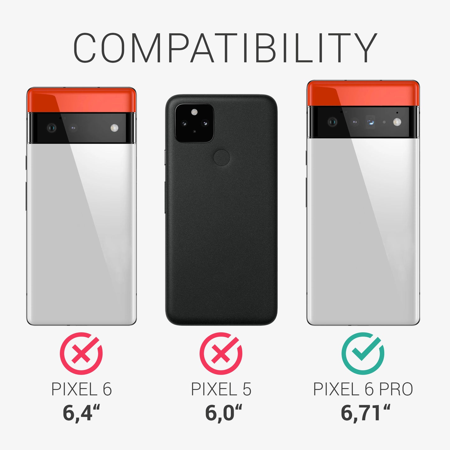 kwmobile Handyhülle für Google Pixel 6 Pro Hülle - Silikon Case - Schutzhülle Cover