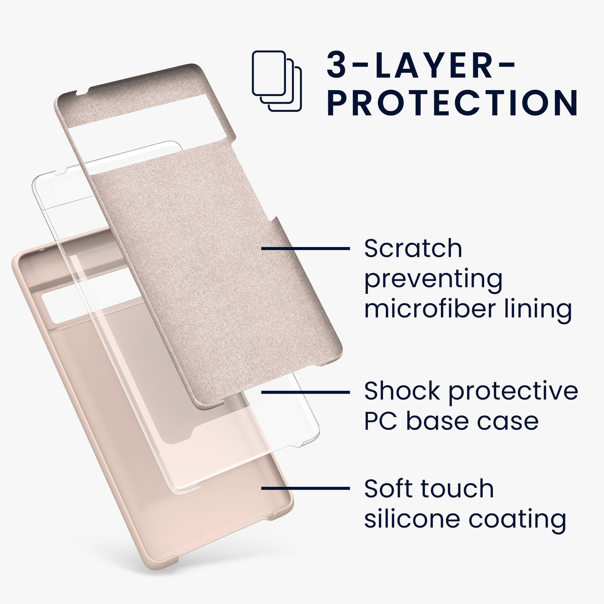 Google Pixel 6 Pro Silikon Handyhülle Matt