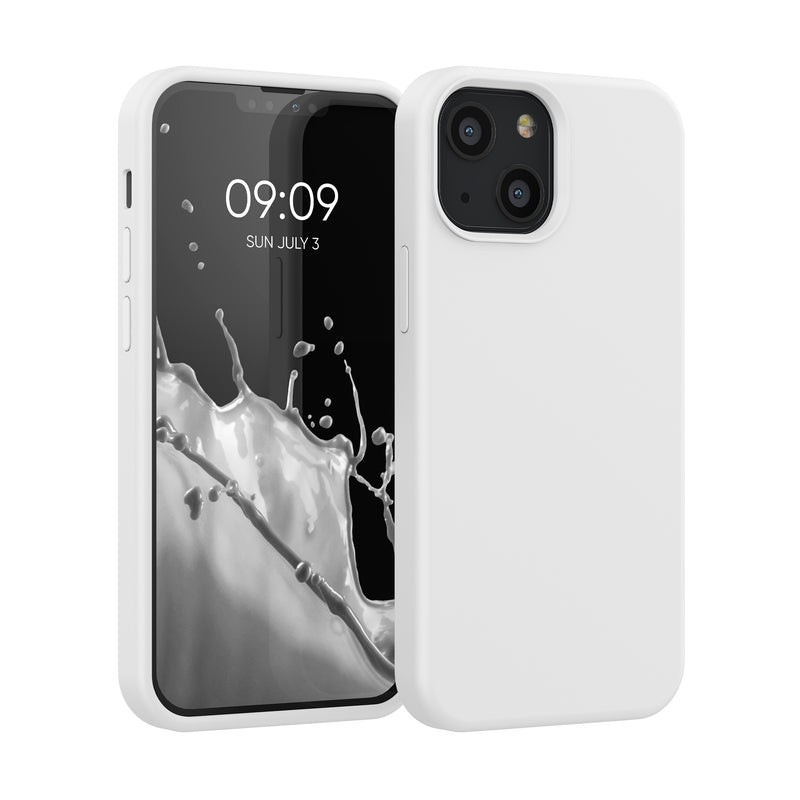 kwmobile Handyhülle für iPhone 13 mini Hülle, für iPhone 13 mini Case - Hülle Silikon - kabelloses Laden - Weiß Weiß  