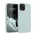 kwmobile Handyhülle für iPhone 13 mini Hülle, für iPhone 13 mini Case - Hülle Silikon - kabelloses Laden - Cool Mint Cool Mint  