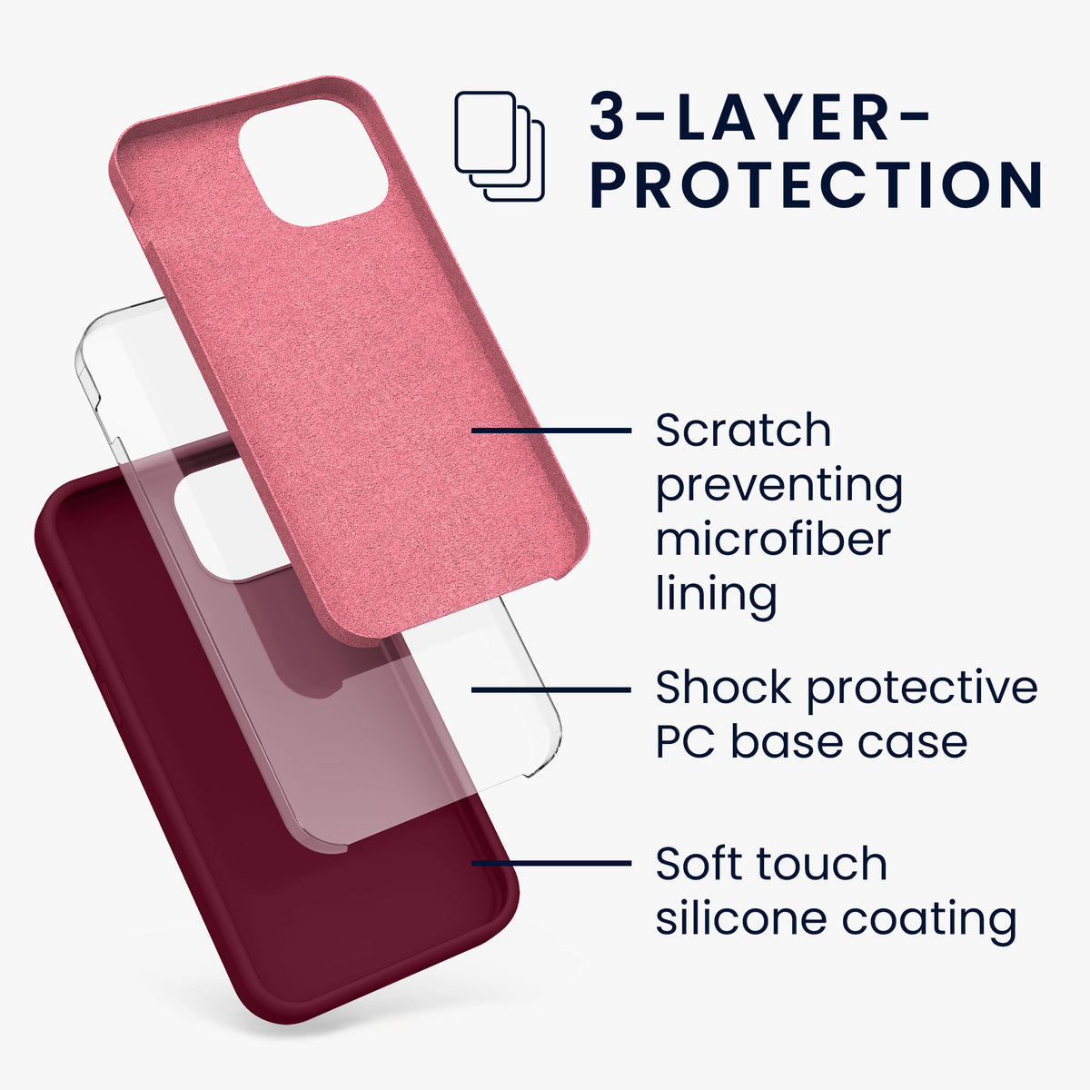 kwmobile Handyhülle für iPhone 13 mini Case - kabelloses Laden