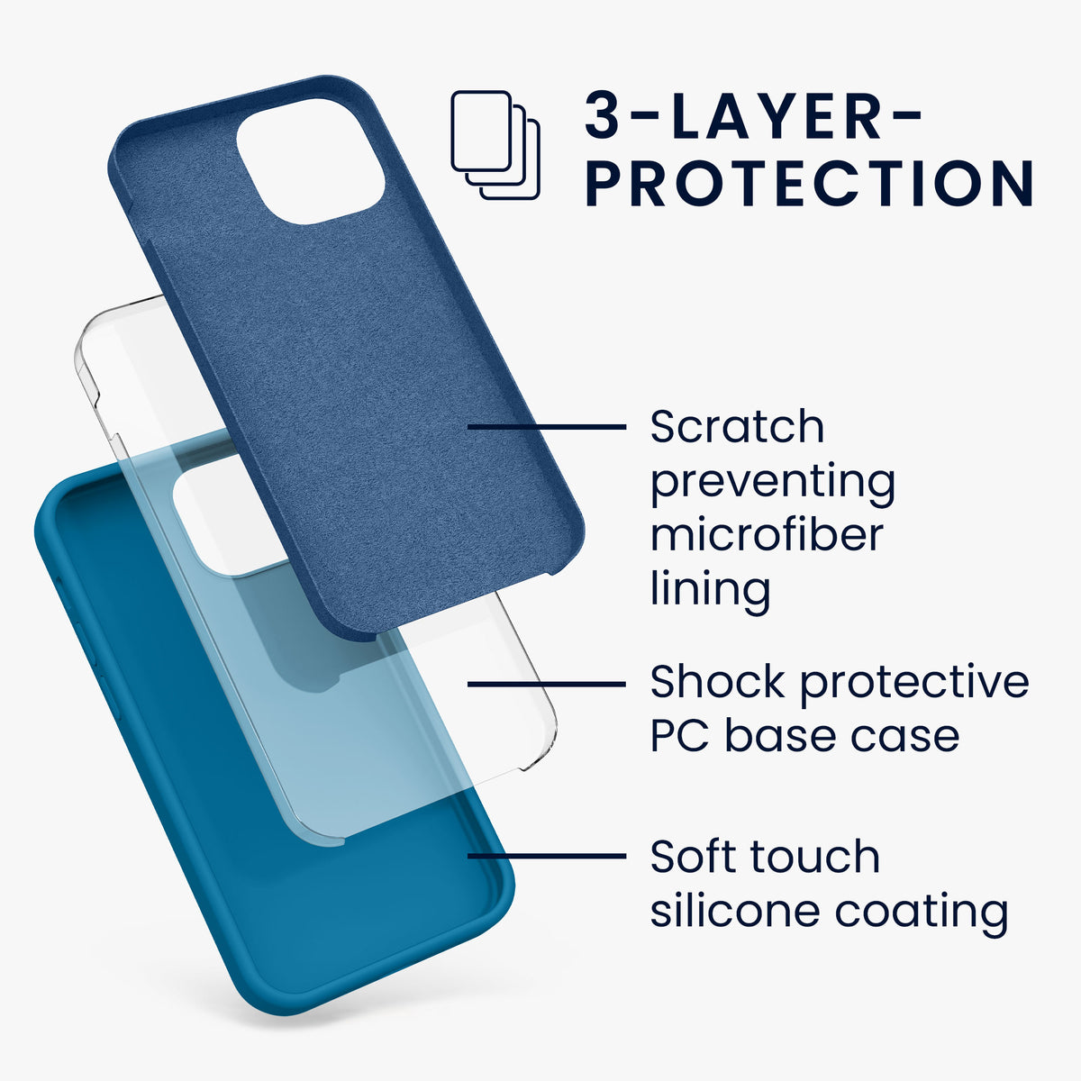kwmobile Handyhülle für iPhone 13 mini Case - kabelloses Laden