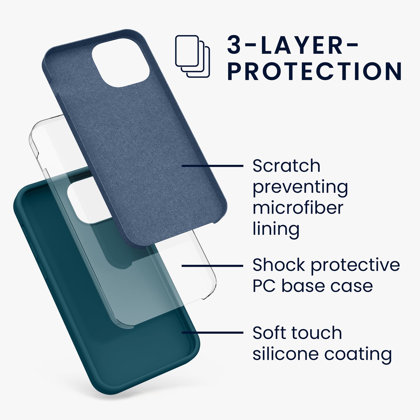 kwmobile Handyhülle für iPhone 13 mini Case - kabelloses Laden