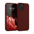 kwmobile Handyhülle für iPhone 13 mini Hülle, für iPhone 13 mini Case - Hülle Silikon - kabelloses Laden - Tawny Red Tawny Red  