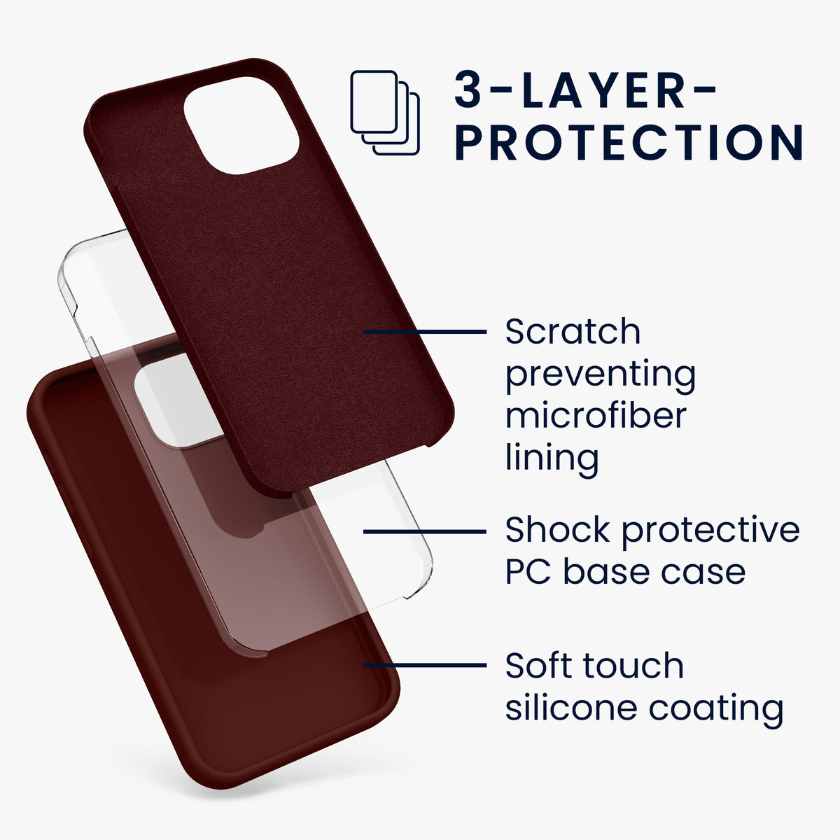 kwmobile Handyhülle für iPhone 13 mini Case - kabelloses Laden
