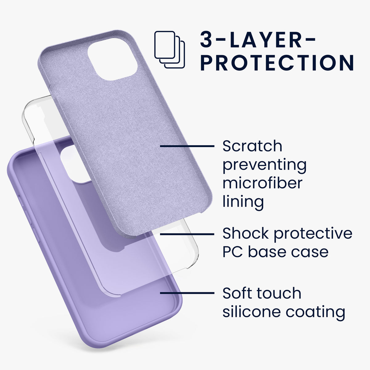 kwmobile Handyhülle für iPhone 13 Case - kabelloses Laden