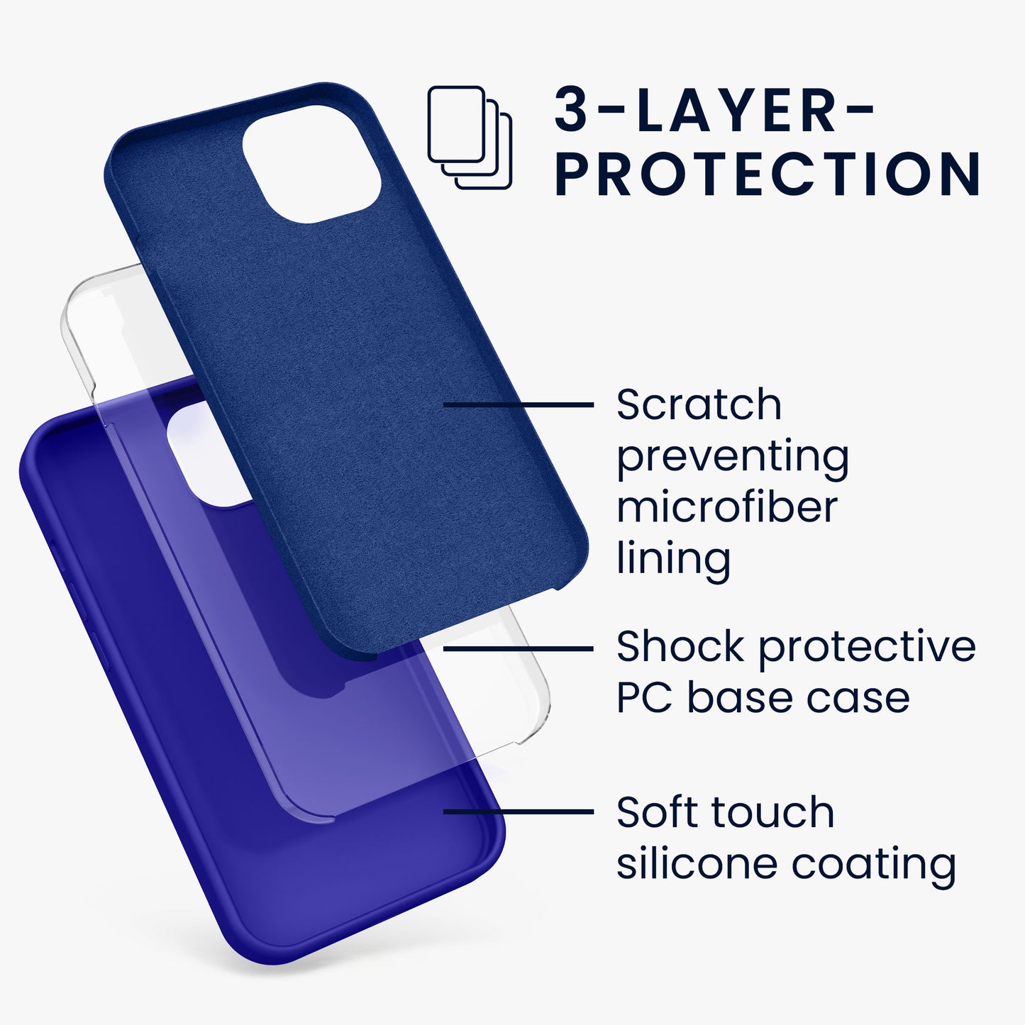 kwmobile Handyhülle für iPhone 13 Case - kabelloses Laden