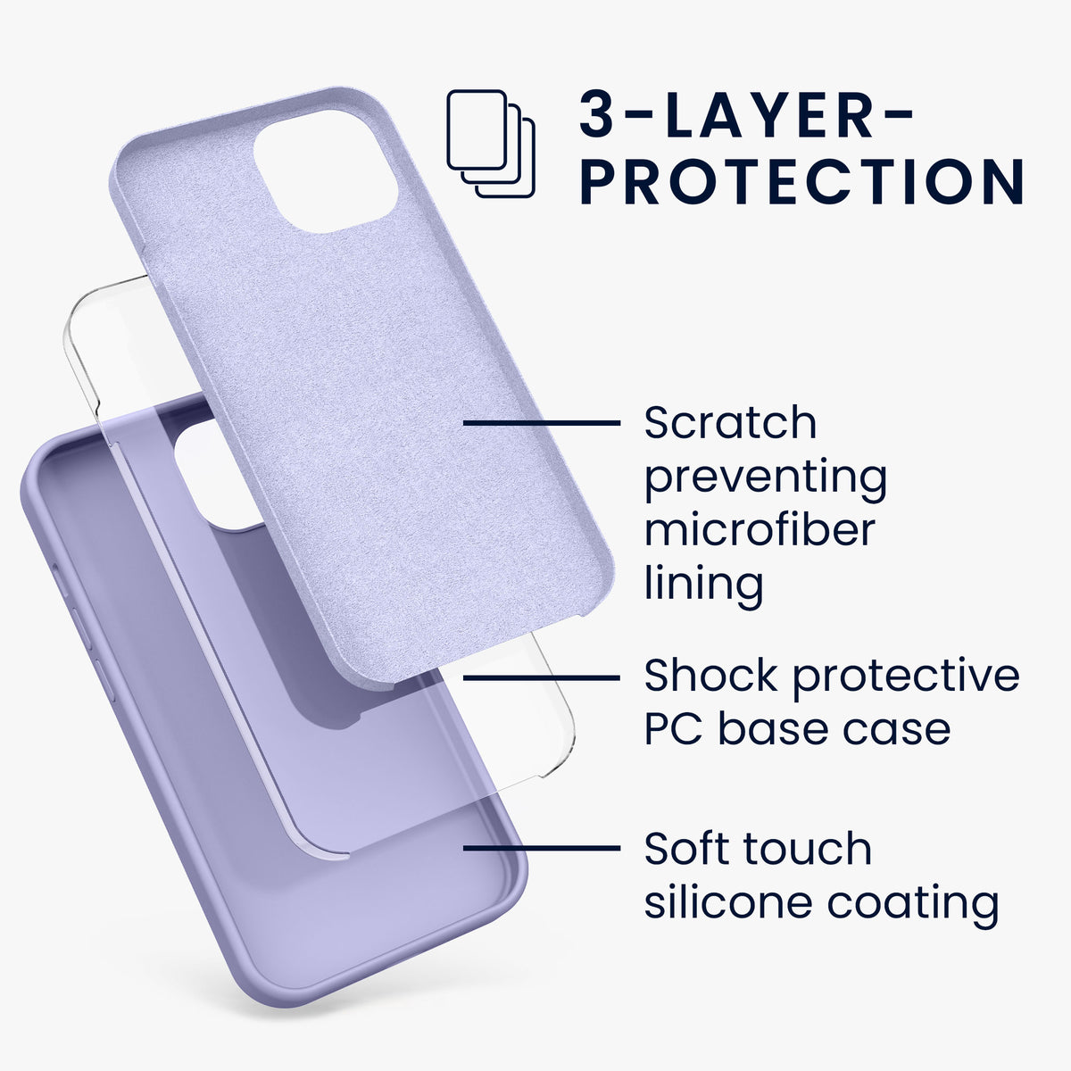 kwmobile Handyhülle für iPhone 13 Case - kabelloses Laden