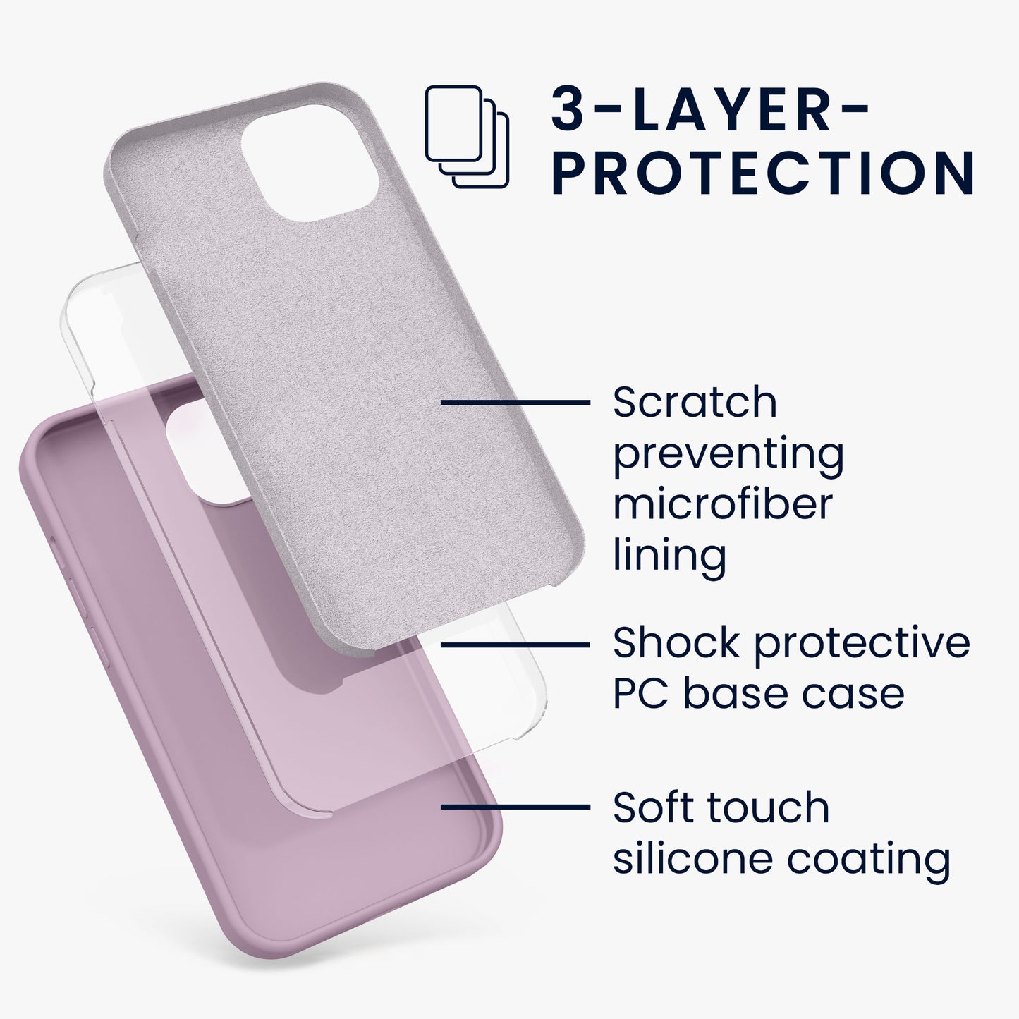kwmobile Handyhülle für iPhone 13 Case - kabelloses Laden