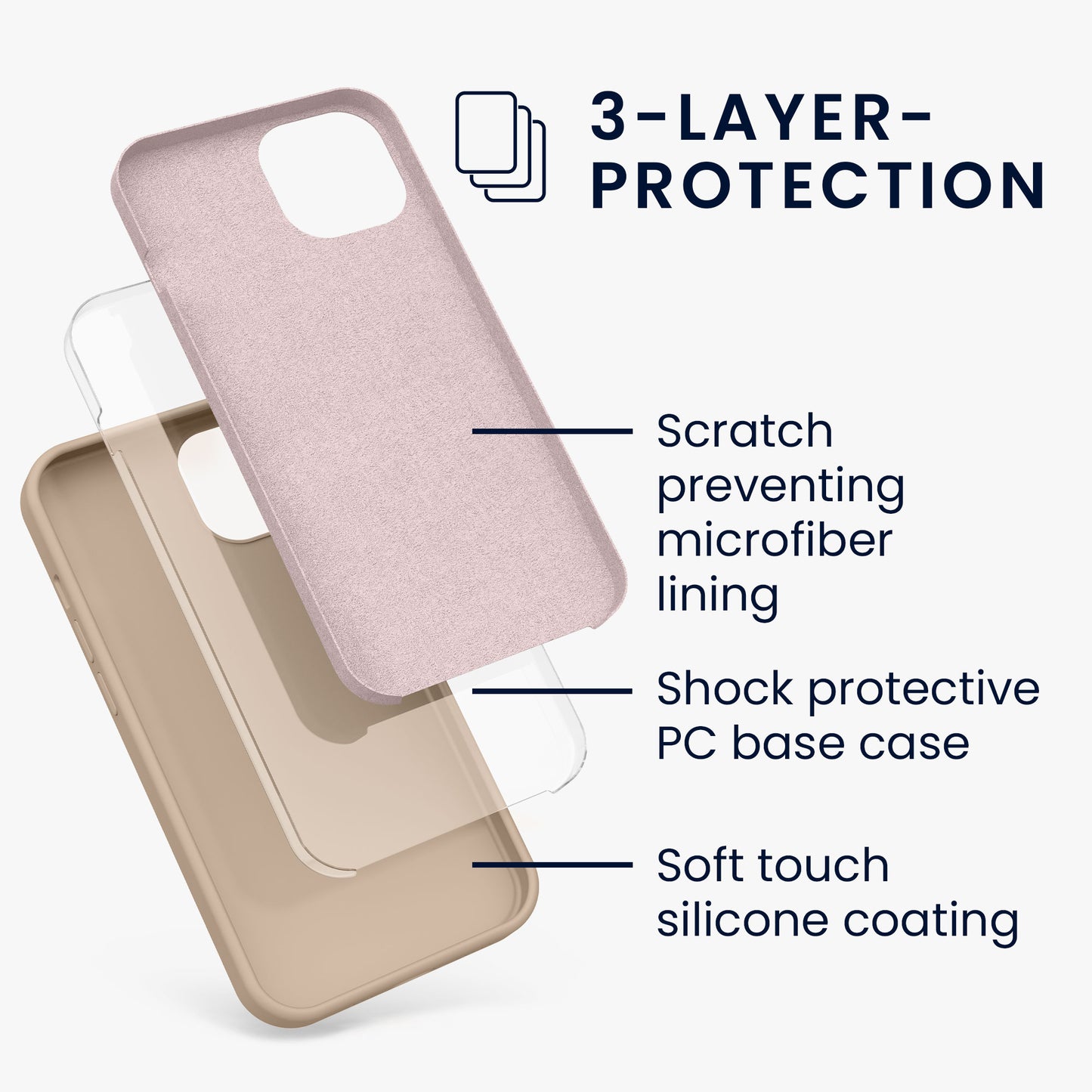 kwmobile Handyhülle für iPhone 13 Case - kabelloses Laden