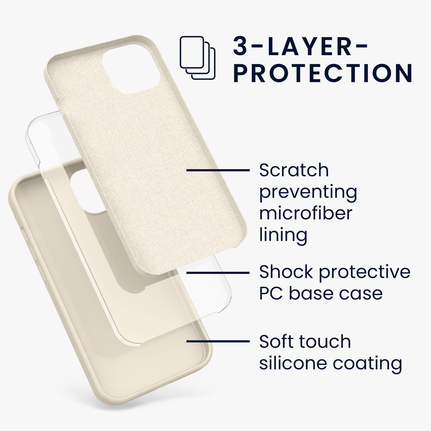 kwmobile Handyhülle für iPhone 13 Case - kabelloses Laden