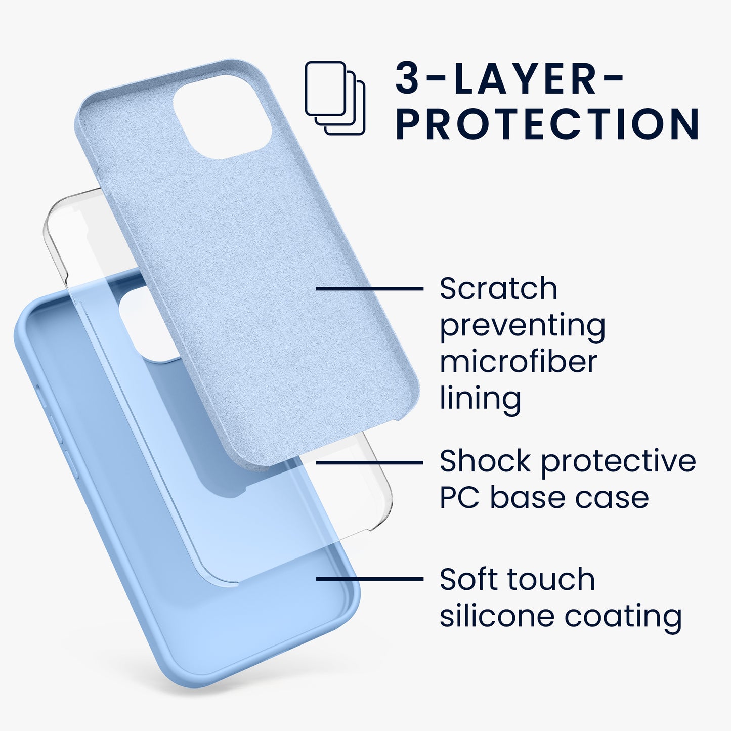 kwmobile Handyhülle für iPhone 13 Case - kabelloses Laden