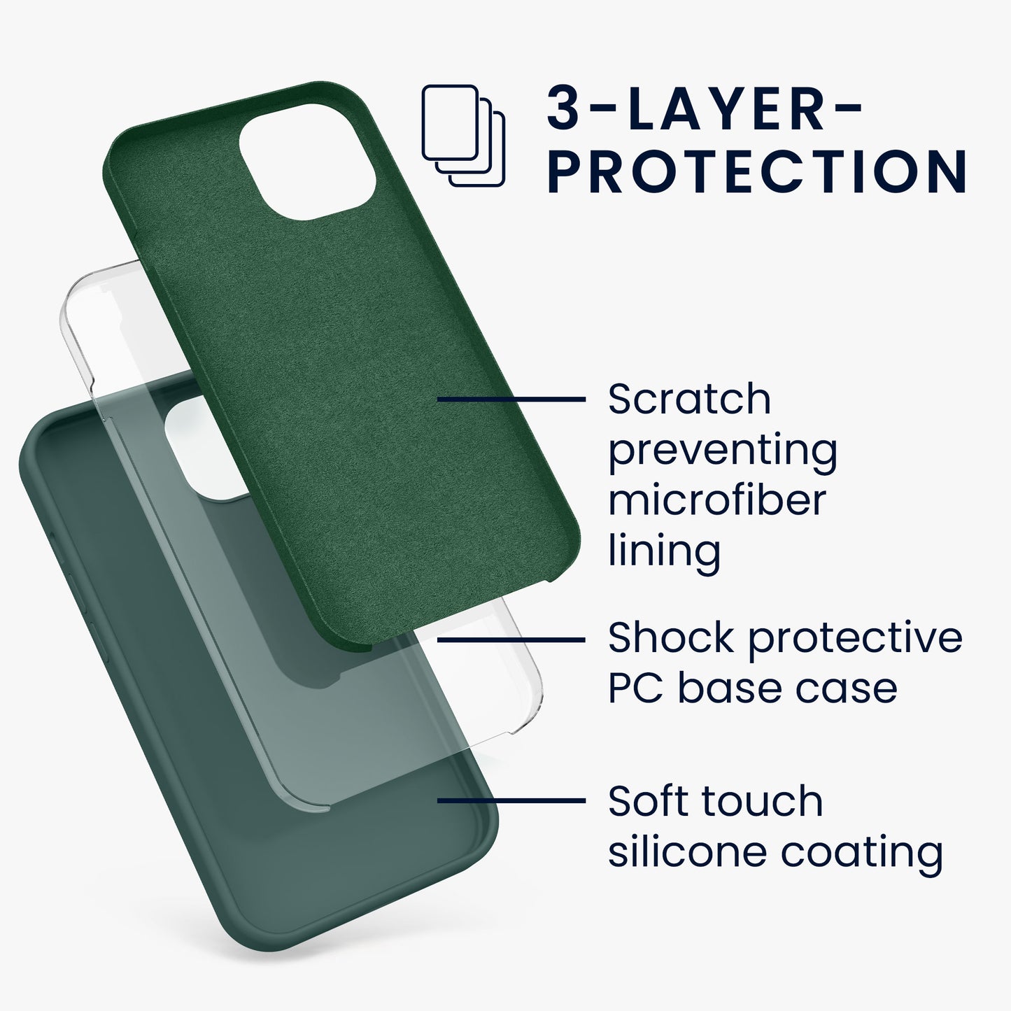 kwmobile Handyhülle für iPhone 13 Case - kabelloses Laden