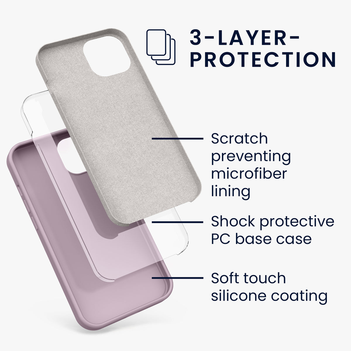 kwmobile Handyhülle für iPhone 13 Case - kabelloses Laden