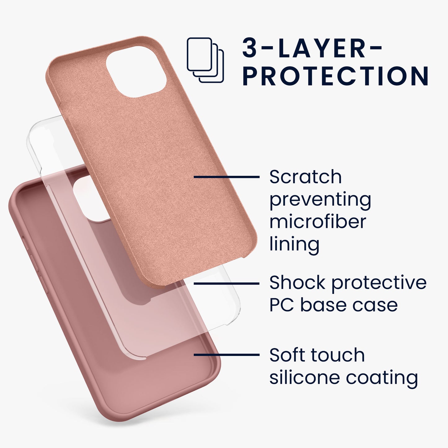 kwmobile Handyhülle für iPhone 13 Case - kabelloses Laden