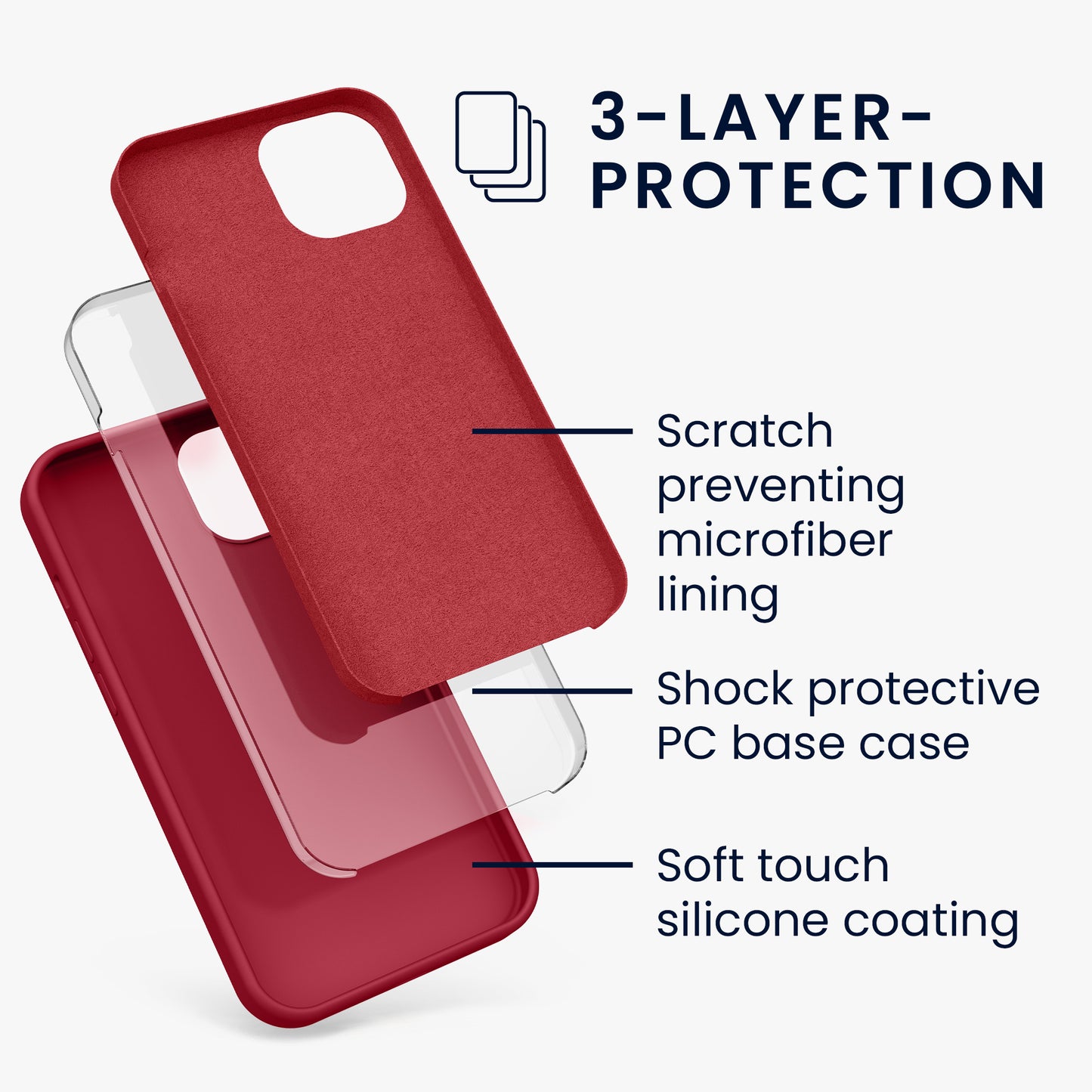 kwmobile Handyhülle für iPhone 13 Case - kabelloses Laden