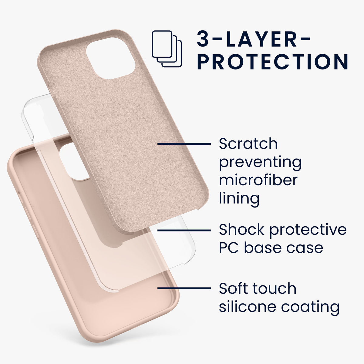 kwmobile Handyhülle für iPhone 13 Case - kabelloses Laden