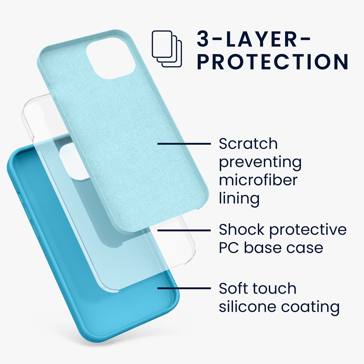 kwmobile Handyhülle für iPhone 13 Case - kabelloses Laden