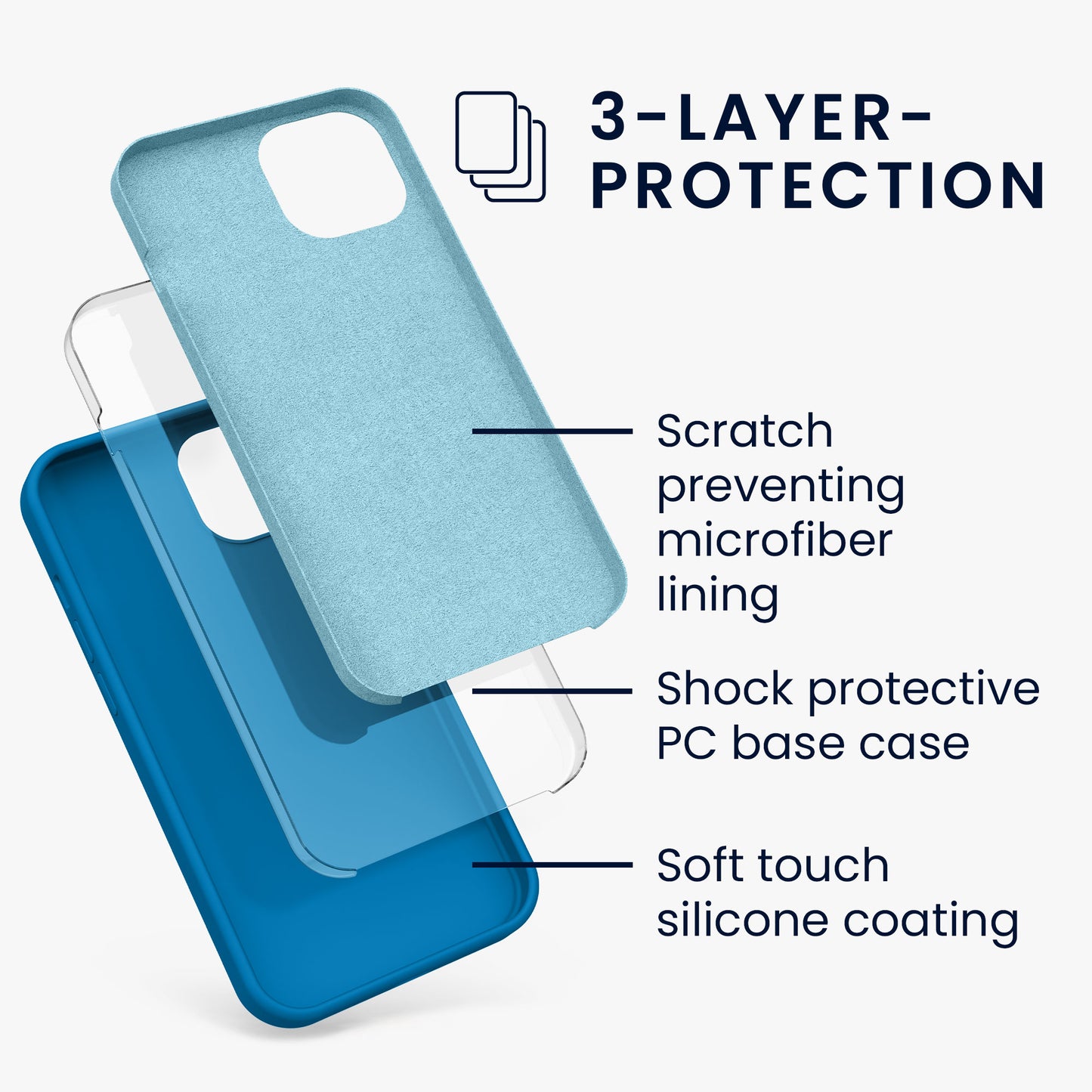 kwmobile Handyhülle für iPhone 13 Case - kabelloses Laden