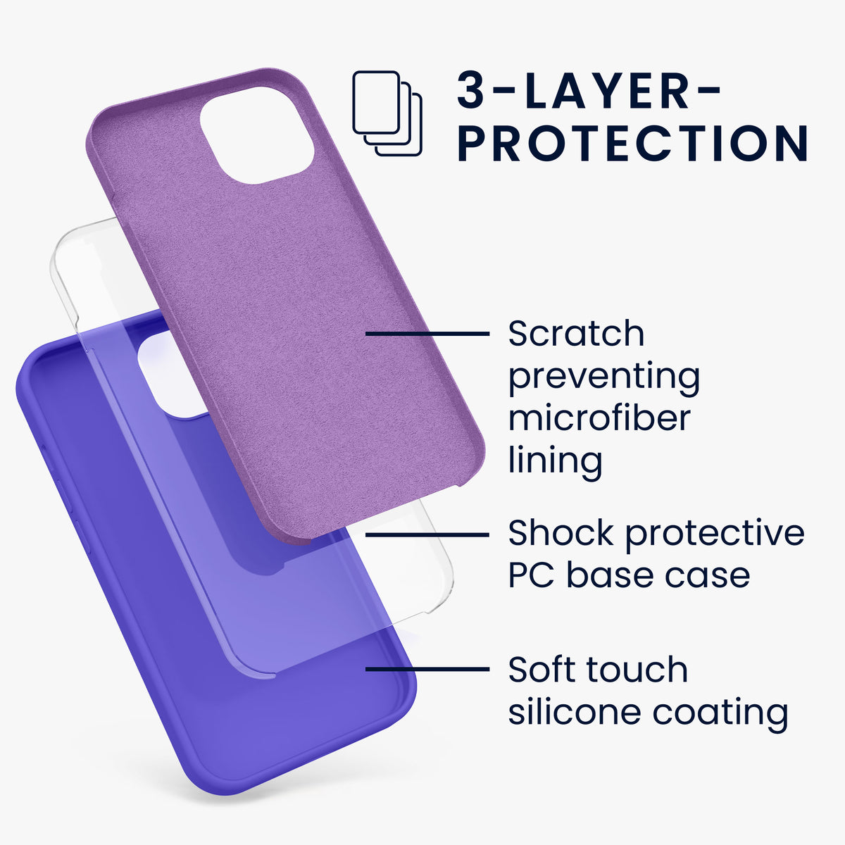 kwmobile Handyhülle für iPhone 13 Case - kabelloses Laden
