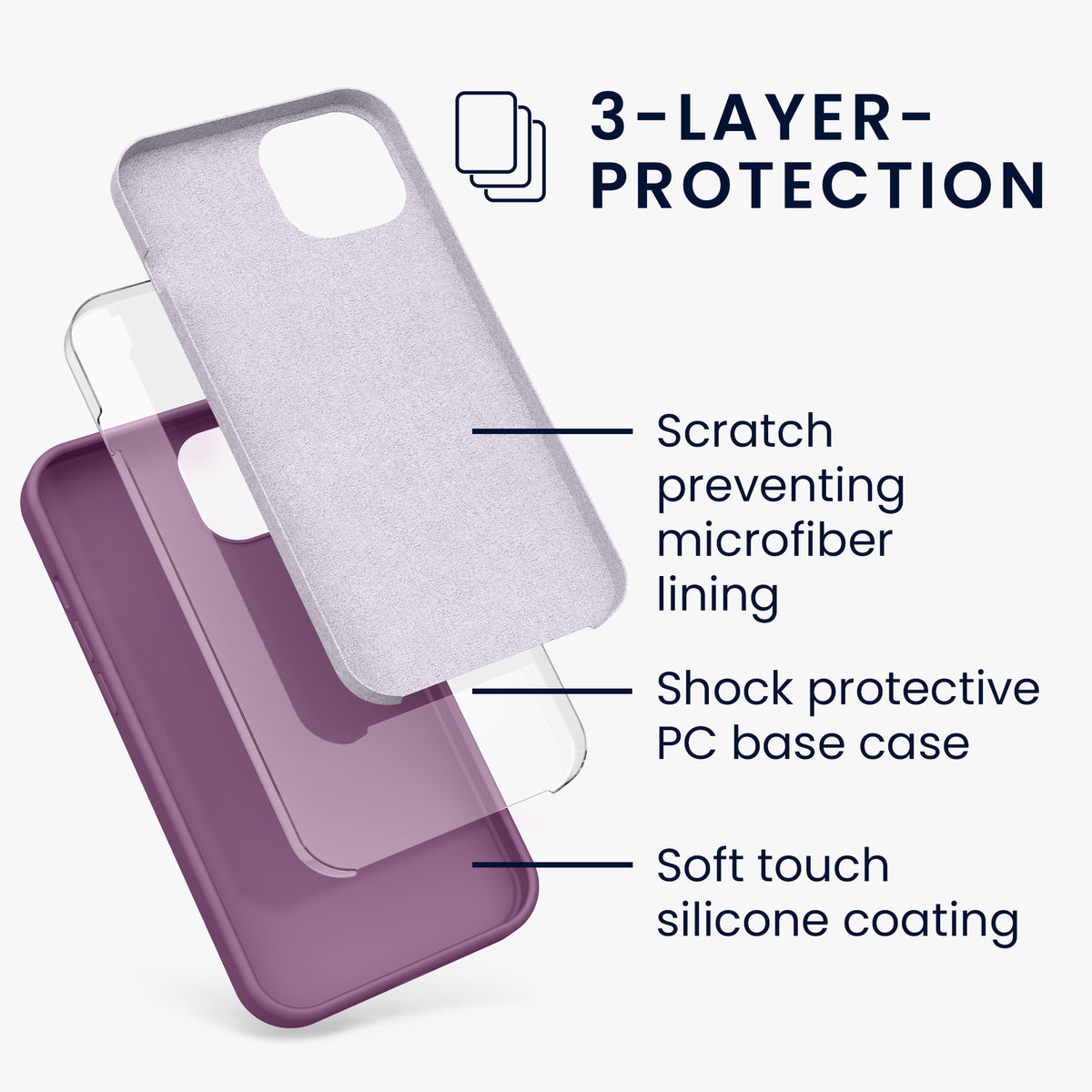 kwmobile Handyhülle für iPhone 13 Case - kabelloses Laden