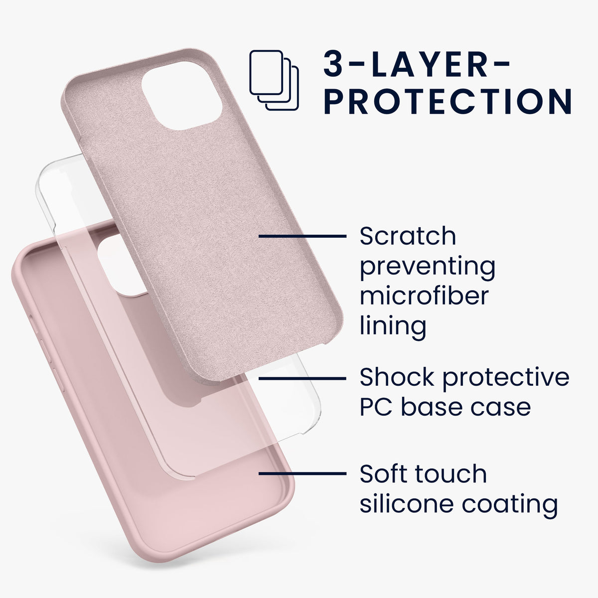 kwmobile Handyhülle für iPhone 13 Case - kabelloses Laden