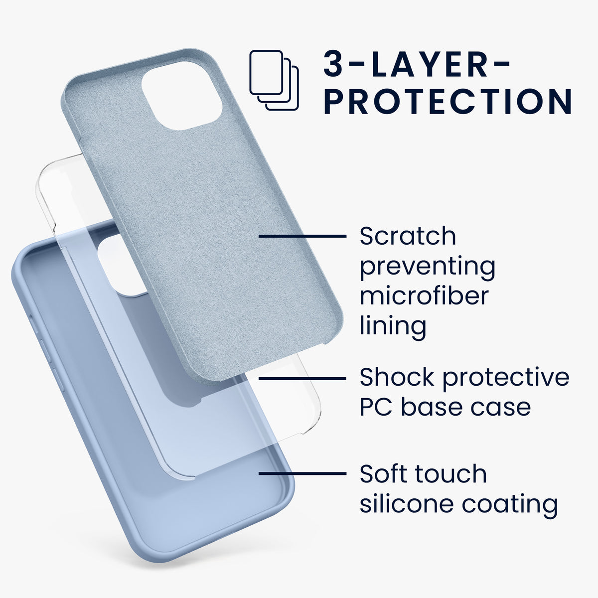kwmobile Handyhülle für iPhone 13 Case - kabelloses Laden