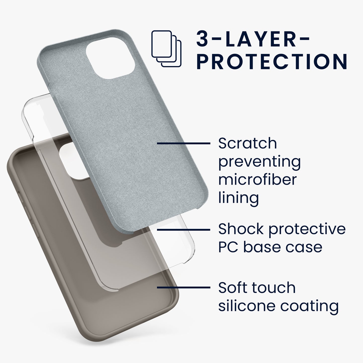 kwmobile Handyhülle für iPhone 13 Case - kabelloses Laden