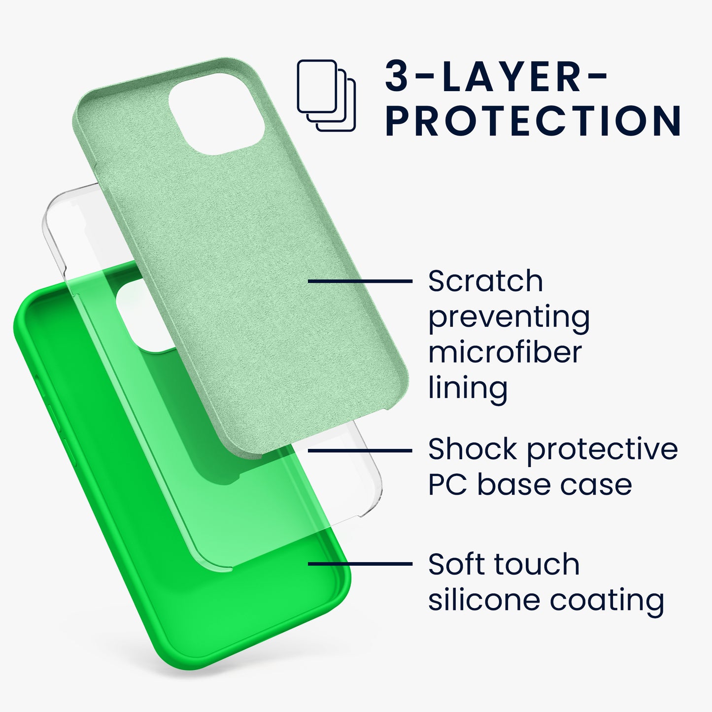 kwmobile Handyhülle für iPhone 13 Case - kabelloses Laden