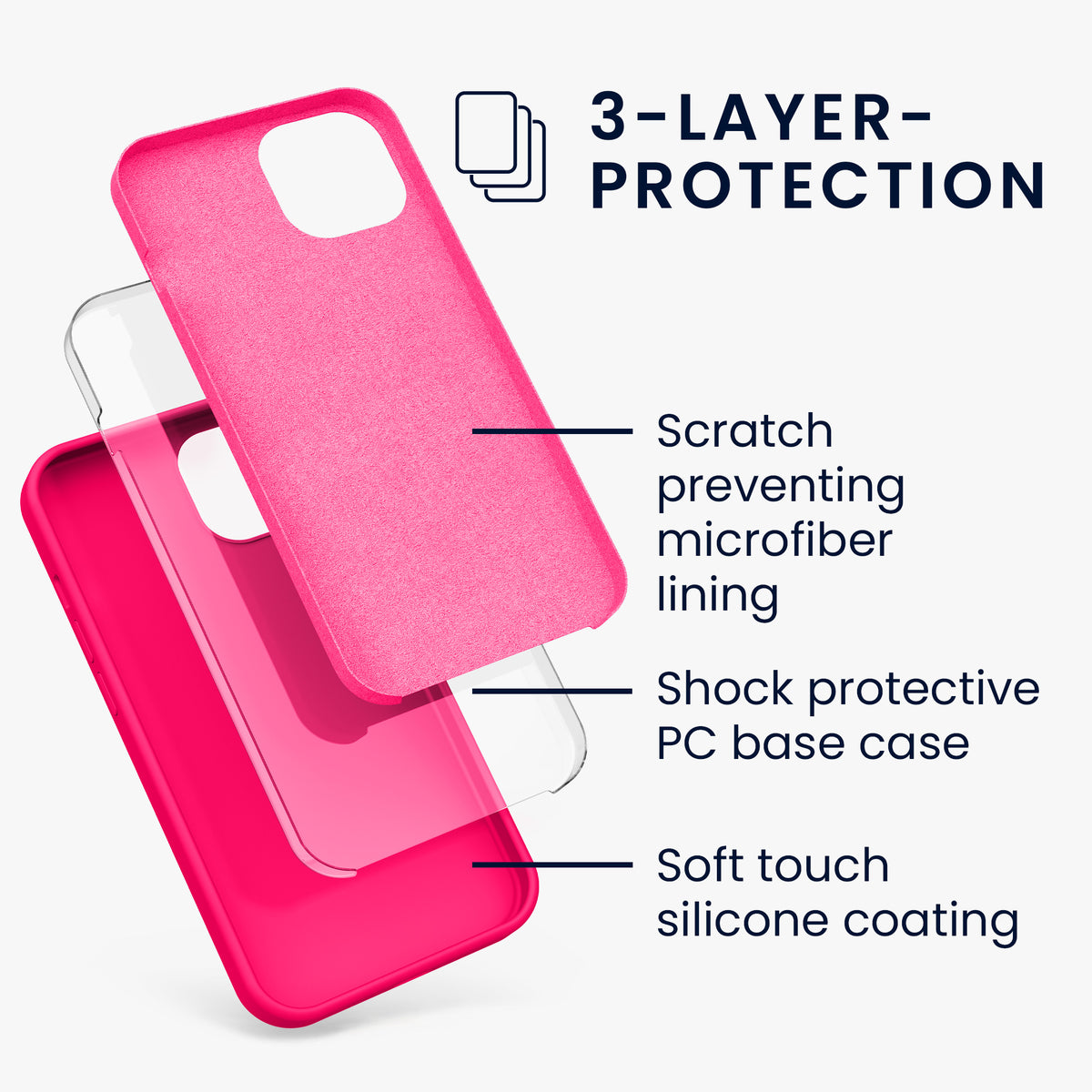 kwmobile Handyhülle für iPhone 13 Case - kabelloses Laden