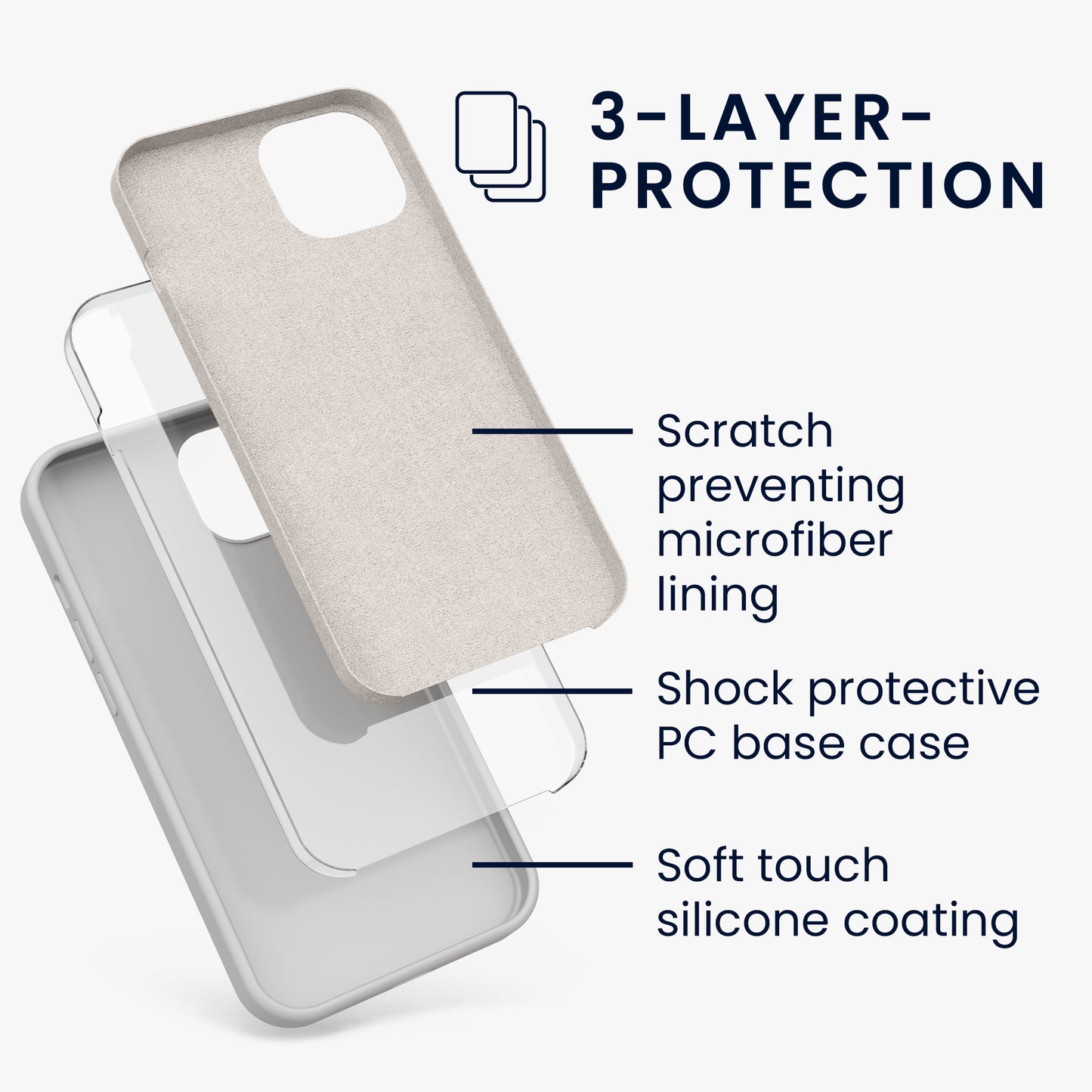 kwmobile Handyhülle für iPhone 13 Case - kabelloses Laden