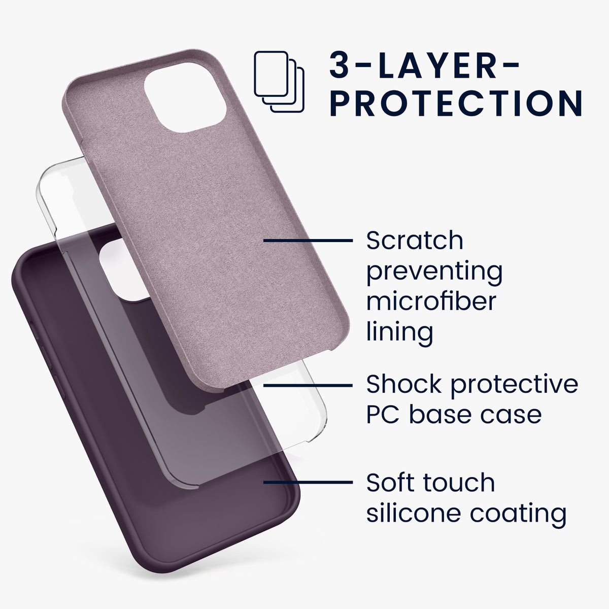 kwmobile Handyhülle für iPhone 13 Case - kabelloses Laden