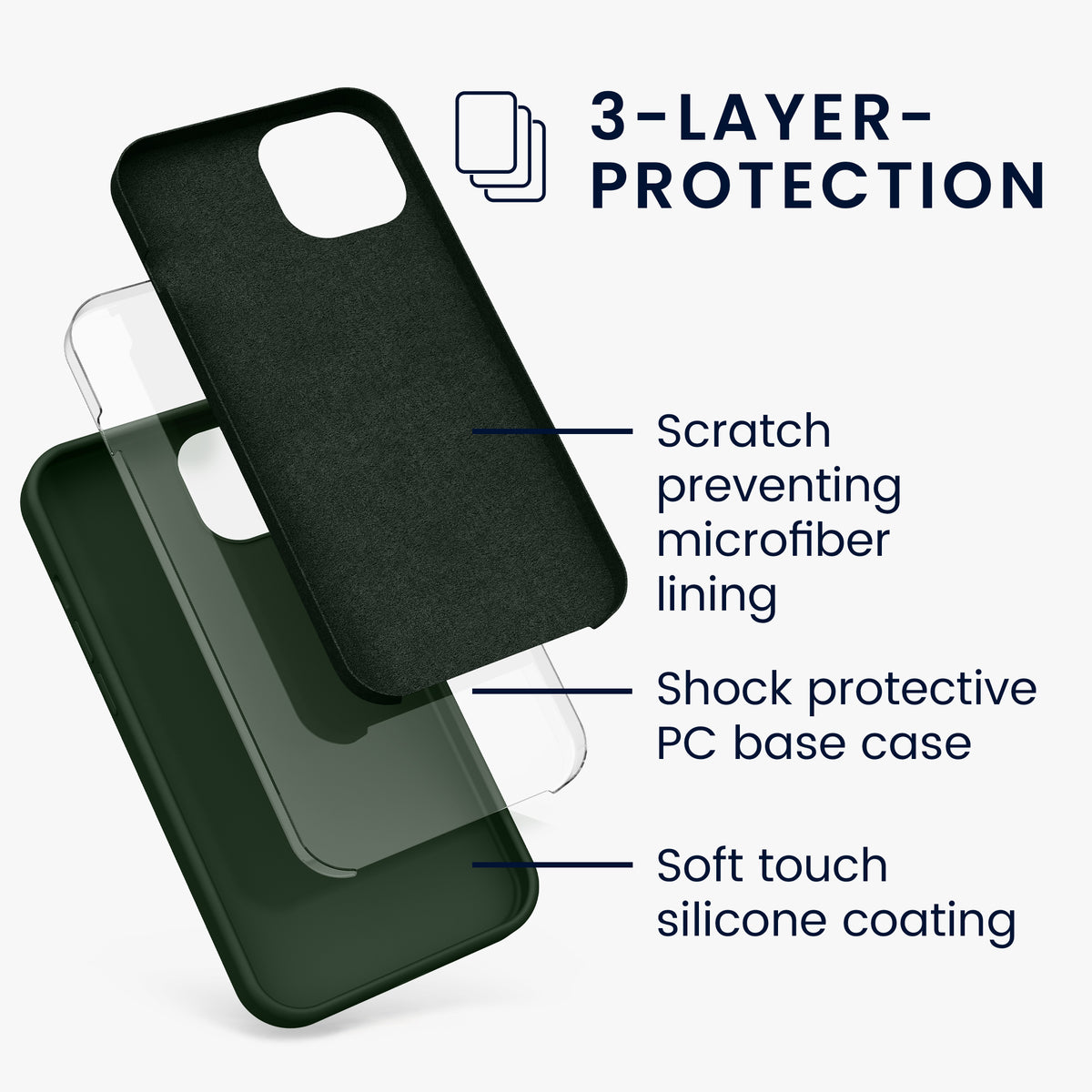 kwmobile Handyhülle für iPhone 13 Case - kabelloses Laden