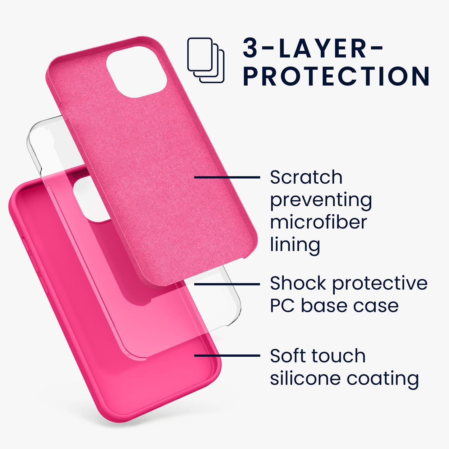 kwmobile Handyhülle für iPhone 13 Case - kabelloses Laden